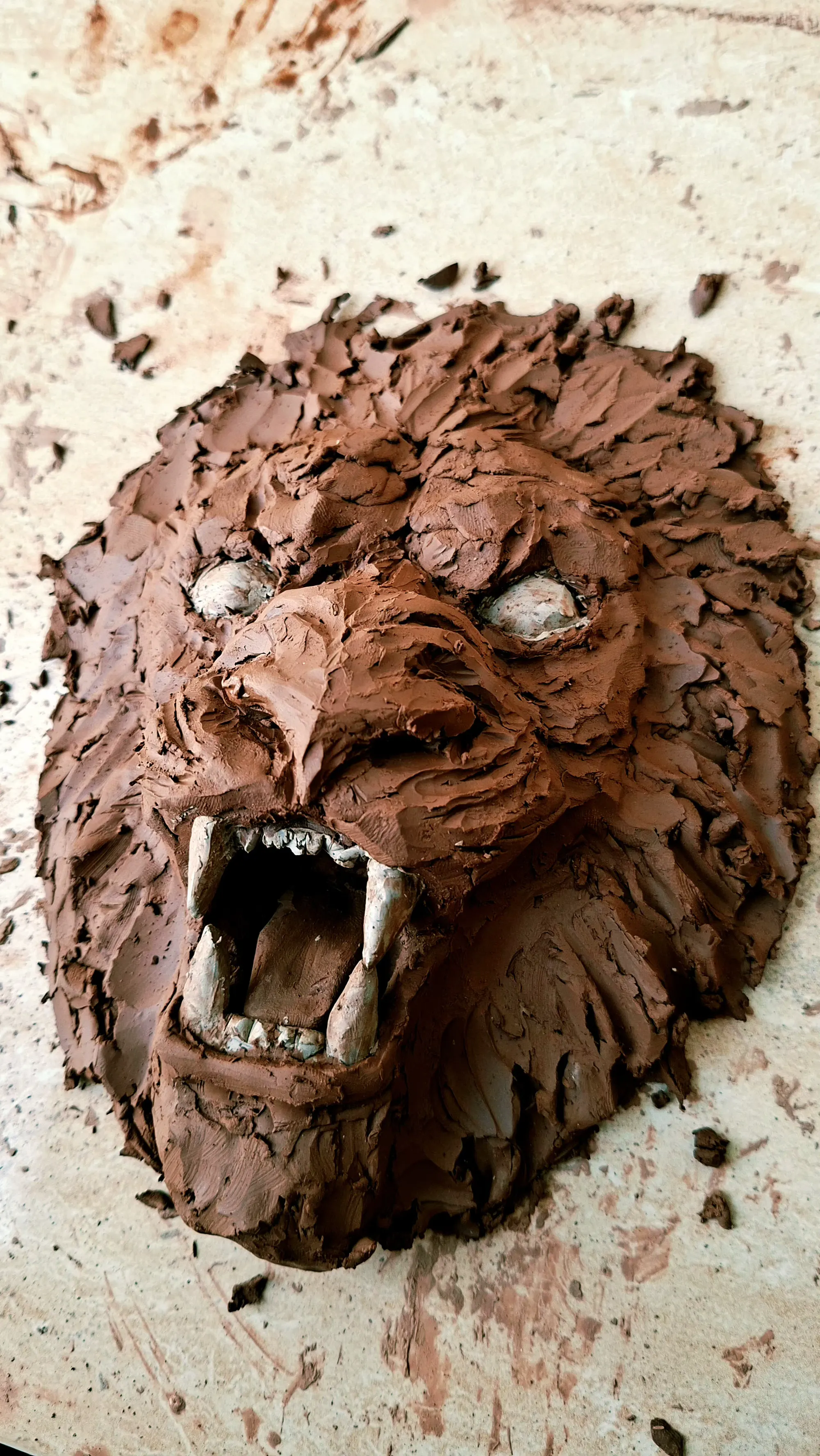 Lion in progress — Damiano Derin's studio