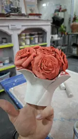 Bouquet in progress — Damiano Derin's studio