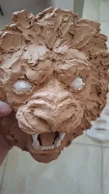 Lion — Sculpture ceramic sculpture by Damiano Derin, 