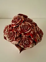 Bouquet — Flowers ceramic sculpture by Damiano Derin, 