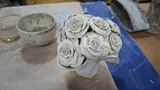 Bouquet in progress — Damiano Derin's studio