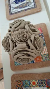 Bouquet in progress — Damiano Derin's studio