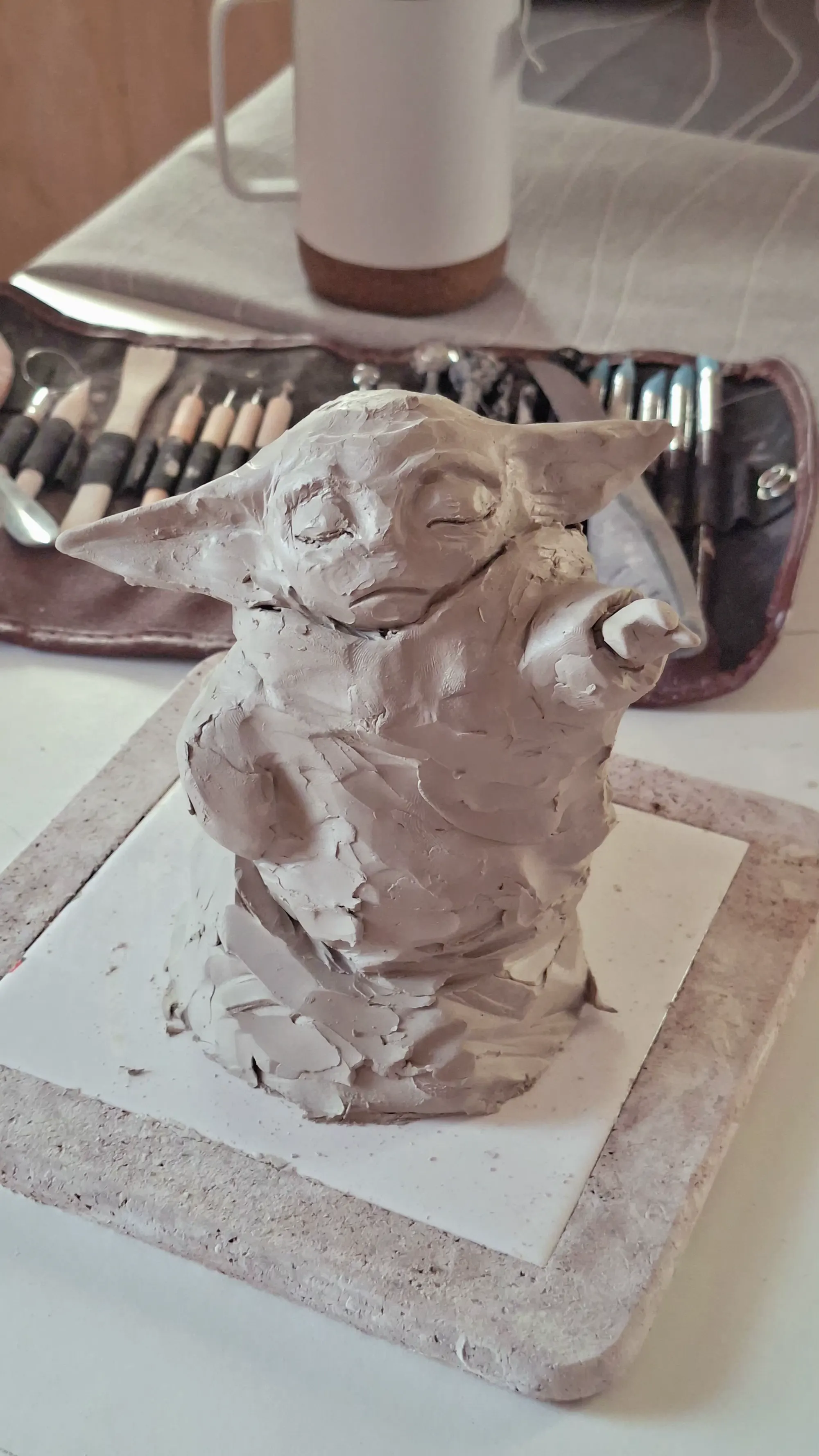 Baby Yoda in progress — Damiano Derin's studio